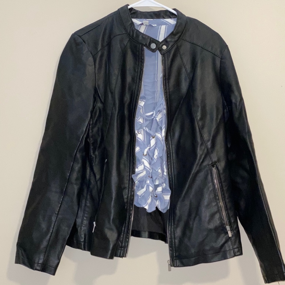 Faux leather jacket
